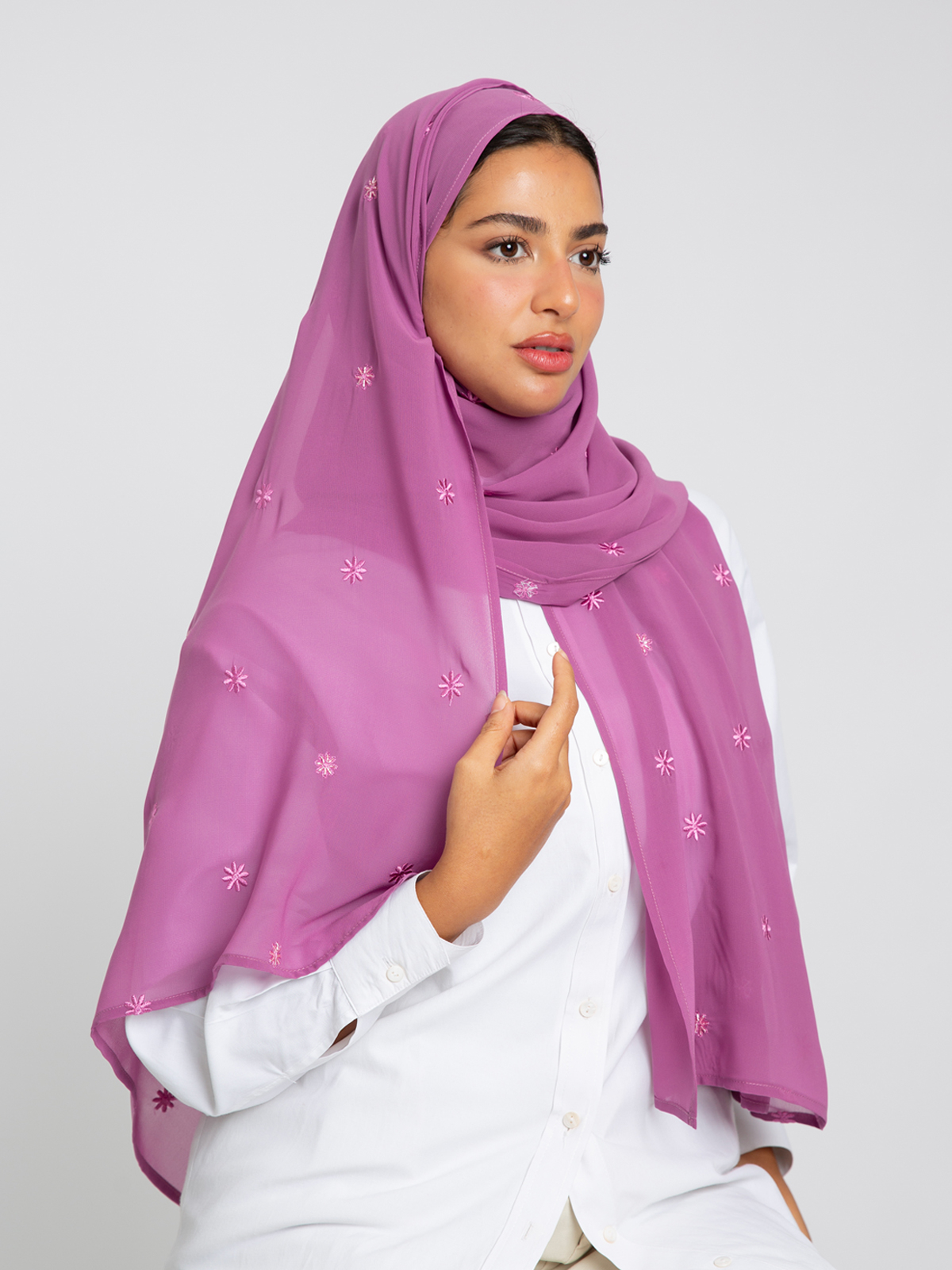 Magenta Petite Petals Laser Tarha