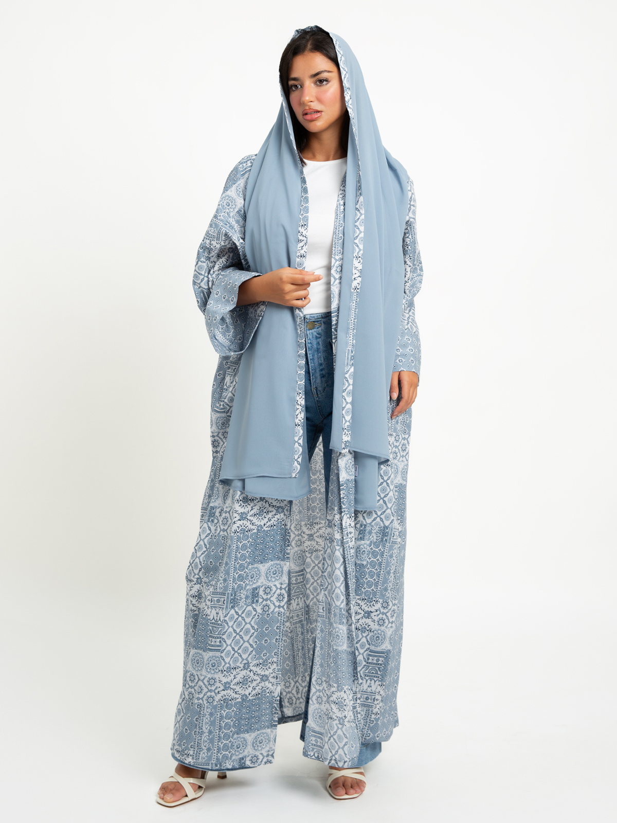 Marbled Silence Wide-fit Abaya