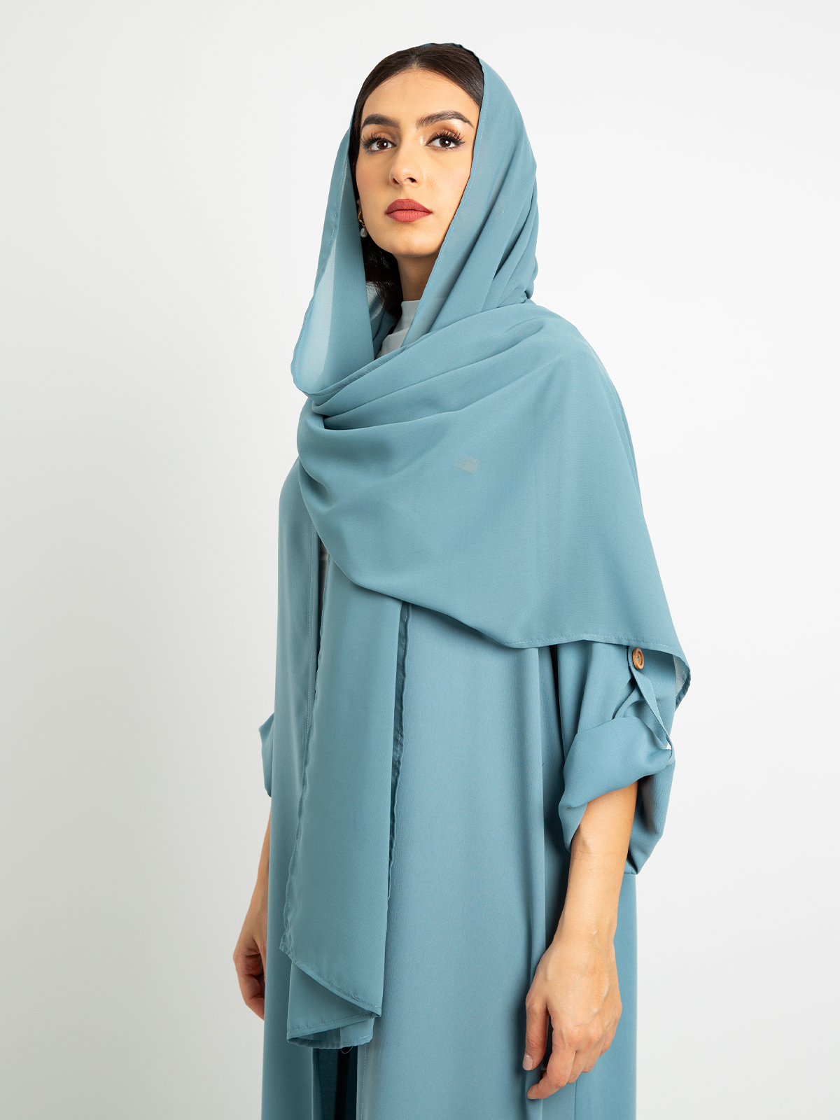 Sky Blue - Crepe Abaya