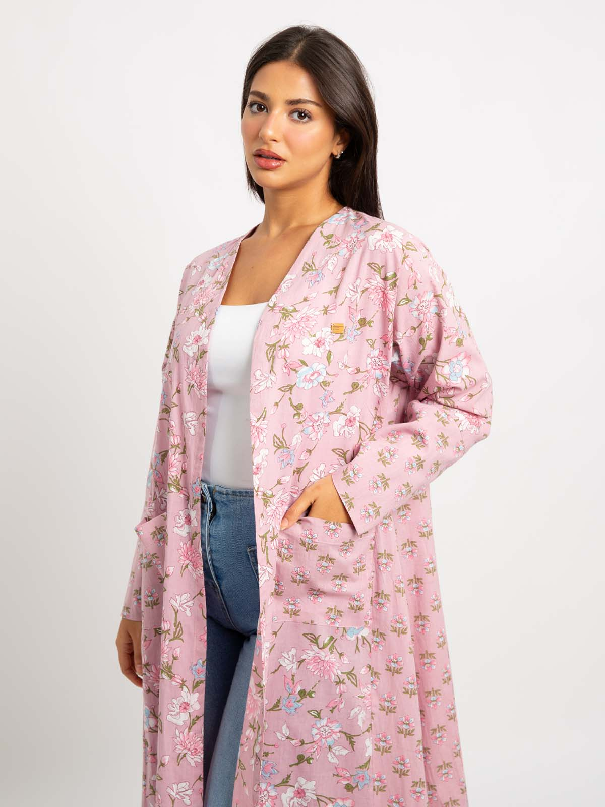 Pink Spring A-Cut Abaya