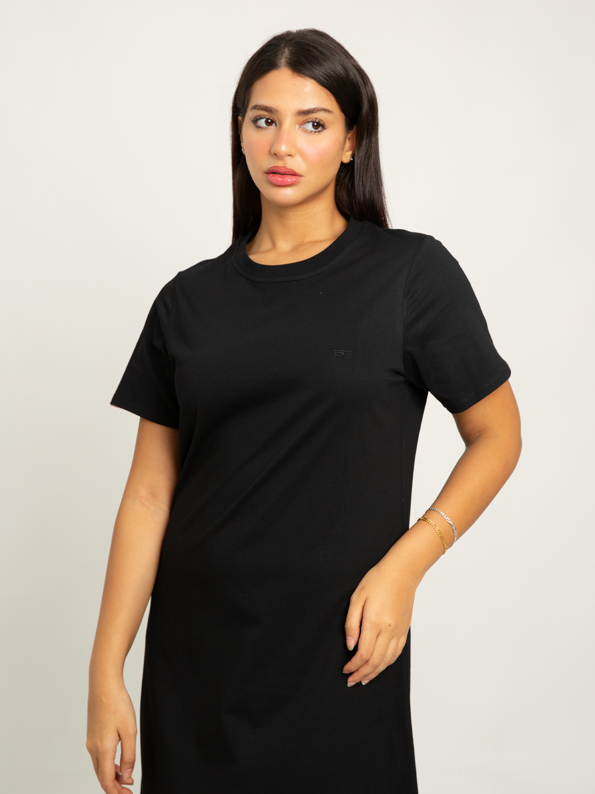 Black Long T-shirt Dress