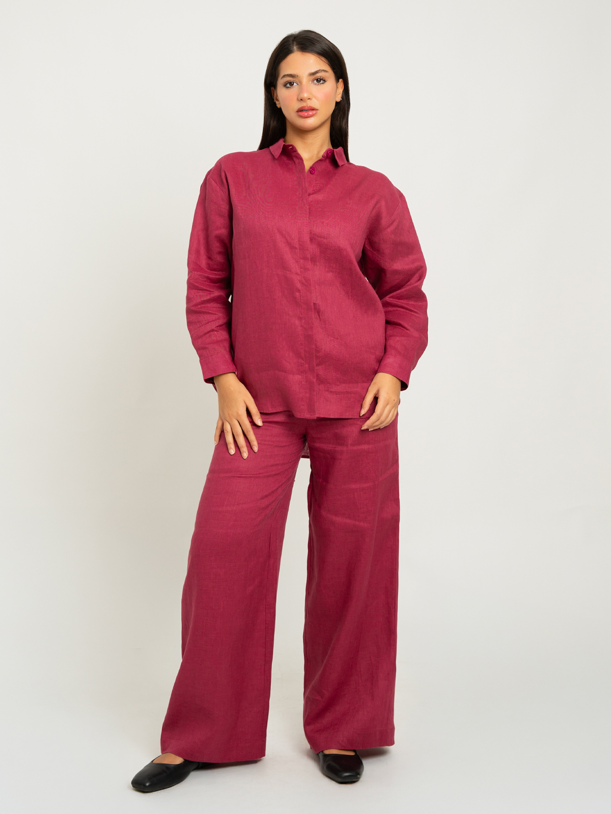 Grape Shirt & Pants Linen Set